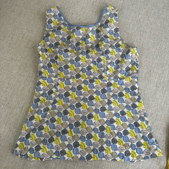 Boden Seashell graphic 100% cotton lightweight Print Tank Top Blouse 8 M Medium - Picture 7 of 12